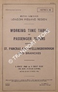 Working Time Tables of Passenger Trains - Section G - St. Pancras and Wellingborough and branches,  6 May 1968 to 4 May 1969 by British Railways London Midland Region